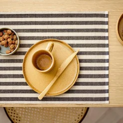 Statement Stripe spisebrikke 33x48 cm 2 stk ash