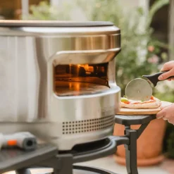 Stativ til pizzaovn svart