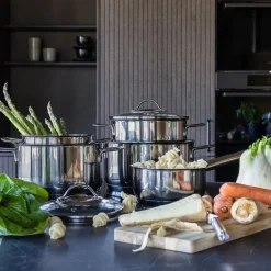 Steel grytesett 9 deler inkl lokk