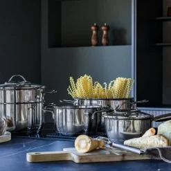 Steel grytesett 9 deler inkl lokk