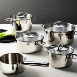 Steel grytesett 9 deler inkl lokk