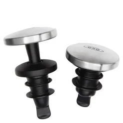 Steel selvlukkende vinprop 2 stk svart