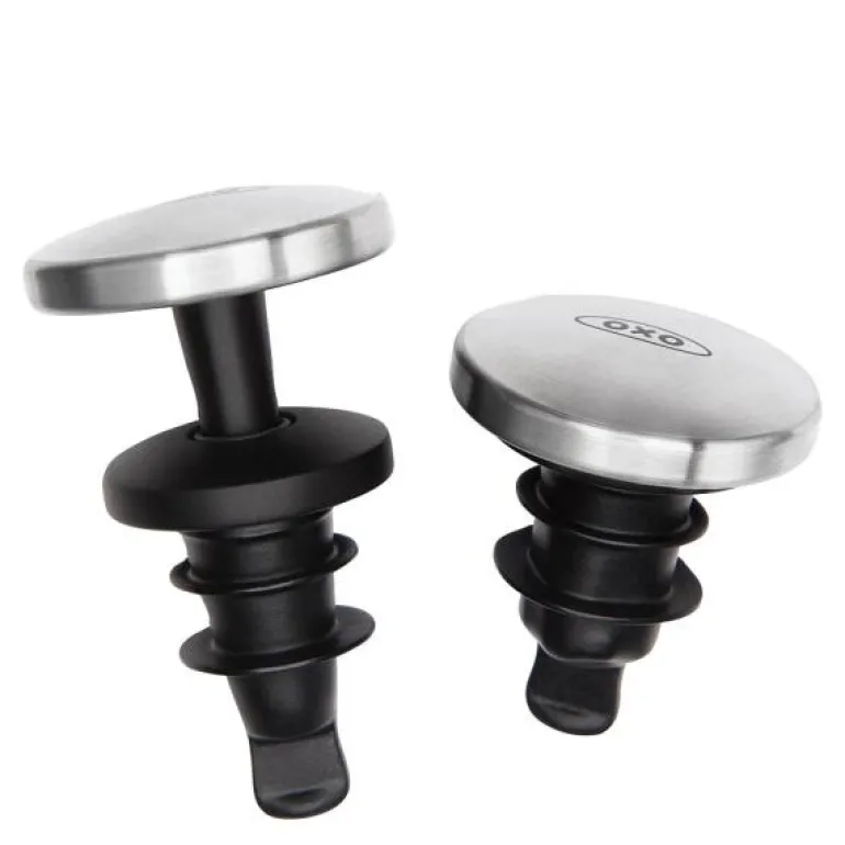 Steel selvlukkende vinprop 2 stk svart