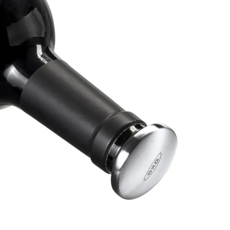 Steel selvlukkende vinprop 2 stk svart