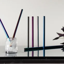 Steelpipe sugerør 15 cm blank