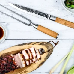 Stekegaffel 35 cm olive