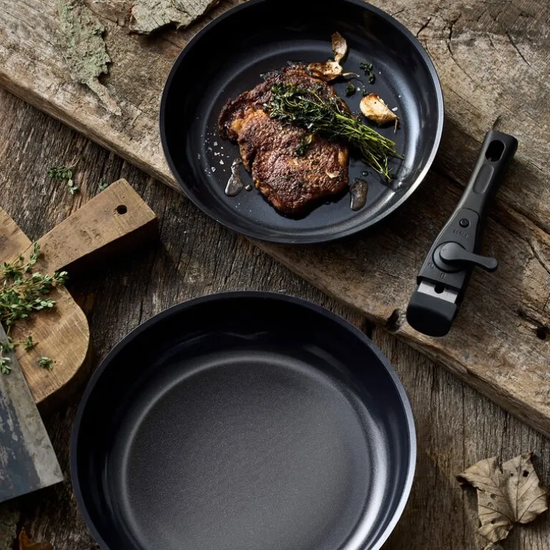 Stekepannesett avtakbart håndtak 24/28 cm aluminium/keramisk