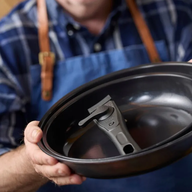 Stekepannesett avtakbart håndtak 24/28 cm aluminium/keramisk