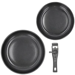 Stekepannesett avtakbart håndtak 24/28 cm aluminium/keramisk