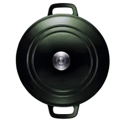 Stenfors støpejernsgryte rund 4,4L grønn