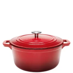 Stenfors støpejernsgryte rund 4,4L rød