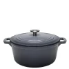 Stenfors støpejernsgryte rund 4,4L grå