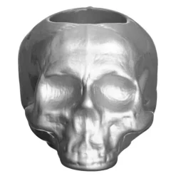 Still Life Skull lyslykt sølv