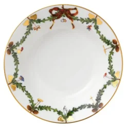 Stjerne Riflet Jul dyp tallerken 17 cm