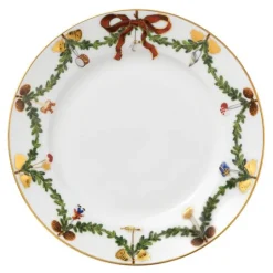 Stjerne Riflet Jul flat tallerken 19 cm