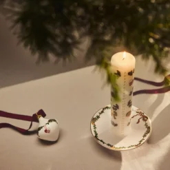 Stjerne Riflet Jul kalenderlys 25 cm Ø5 cm