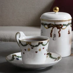 Stjerne Riflet Jul kopp m/skål 27 cl