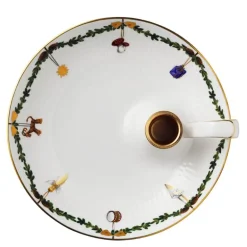 Stjerne Riflet Jul lysestake/skål 18 cm