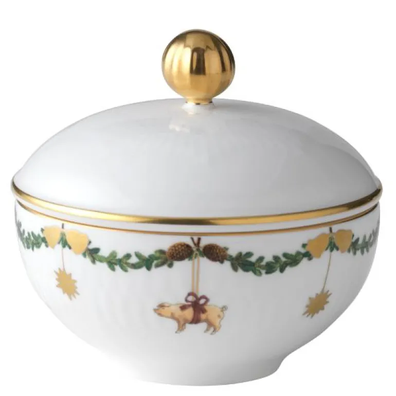 Stjerne Riflet Jul sukkerskål 15 cl