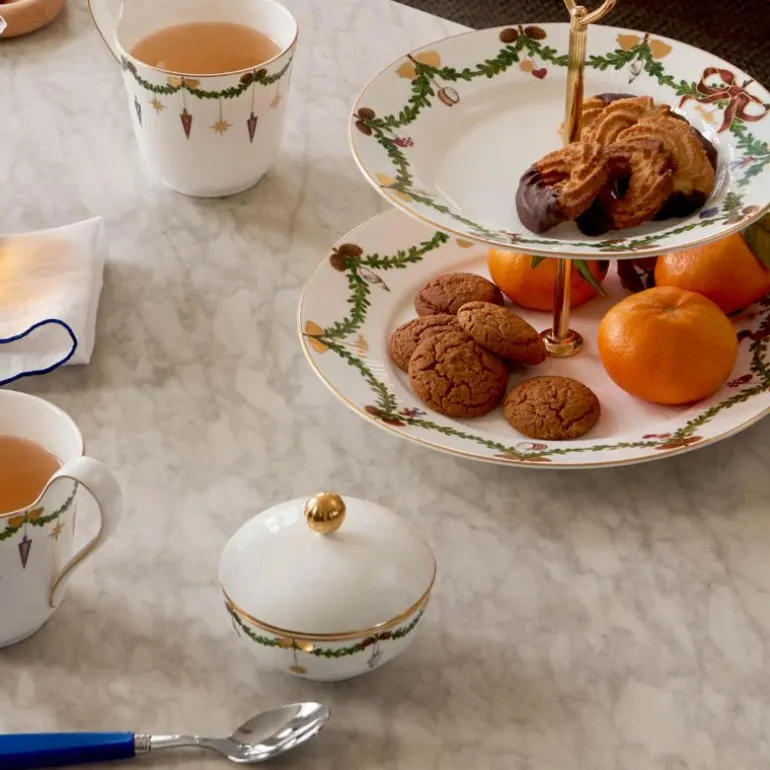 Stjerne Riflet Jul sukkerskål 15 cl