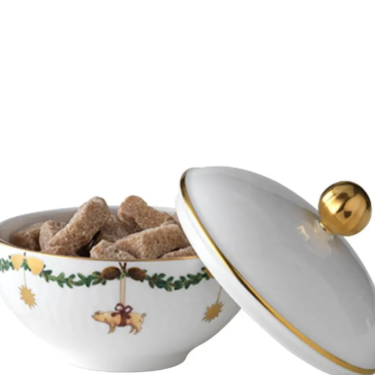 Stjerne Riflet Jul sukkerskål 15 cl