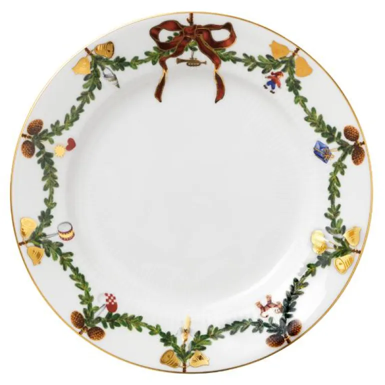 Stjerne Riflet Jul tallerken 21 cm