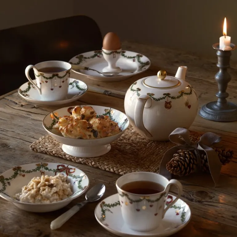 Stjerne Riflet Jul tallerken 21 cm