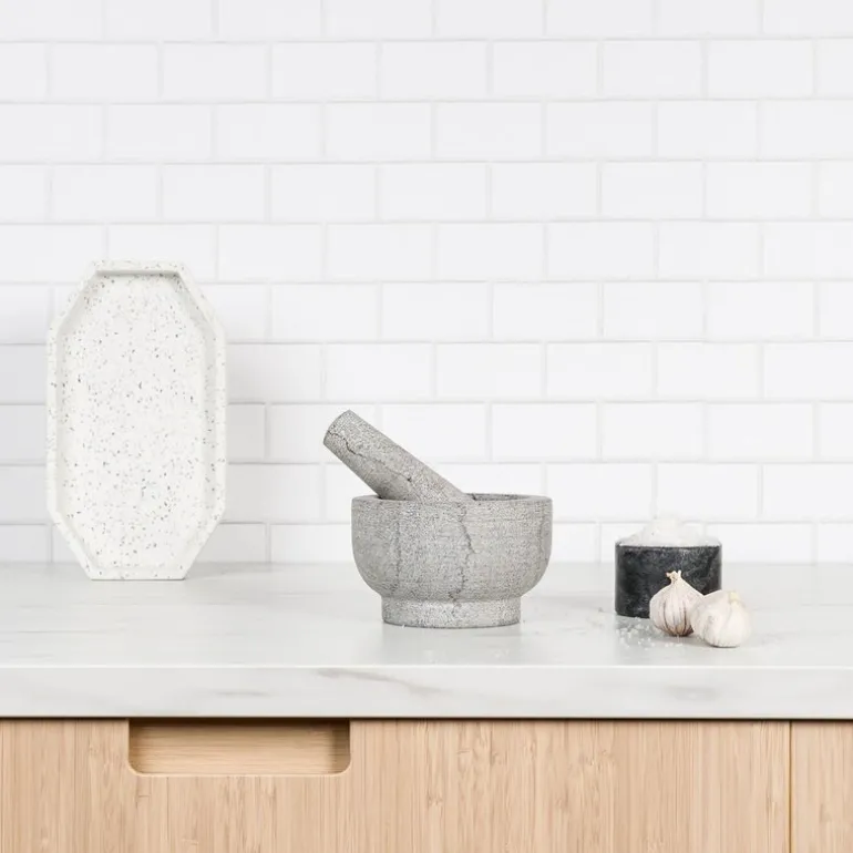 Stone morter 13 cm grå