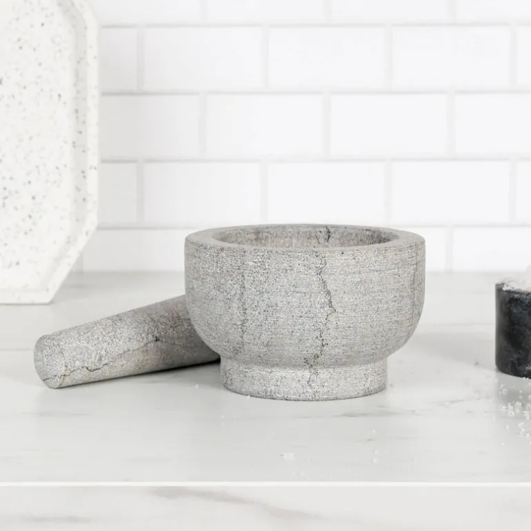 Stone morter 13 cm grå