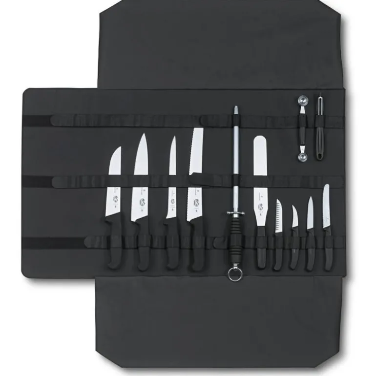 Storage knivmappe stor grå