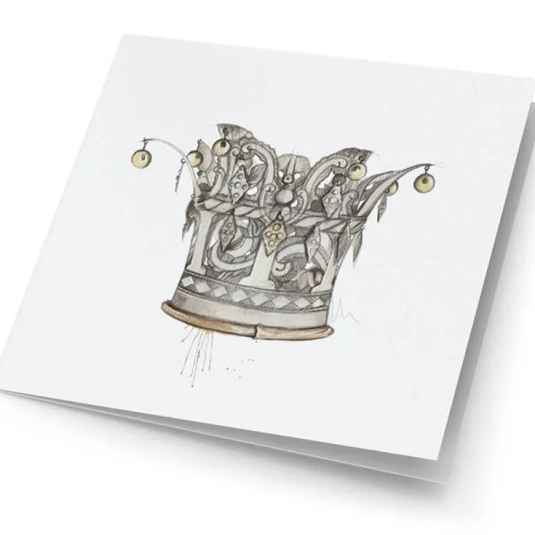 Store kunstkort brudekrone