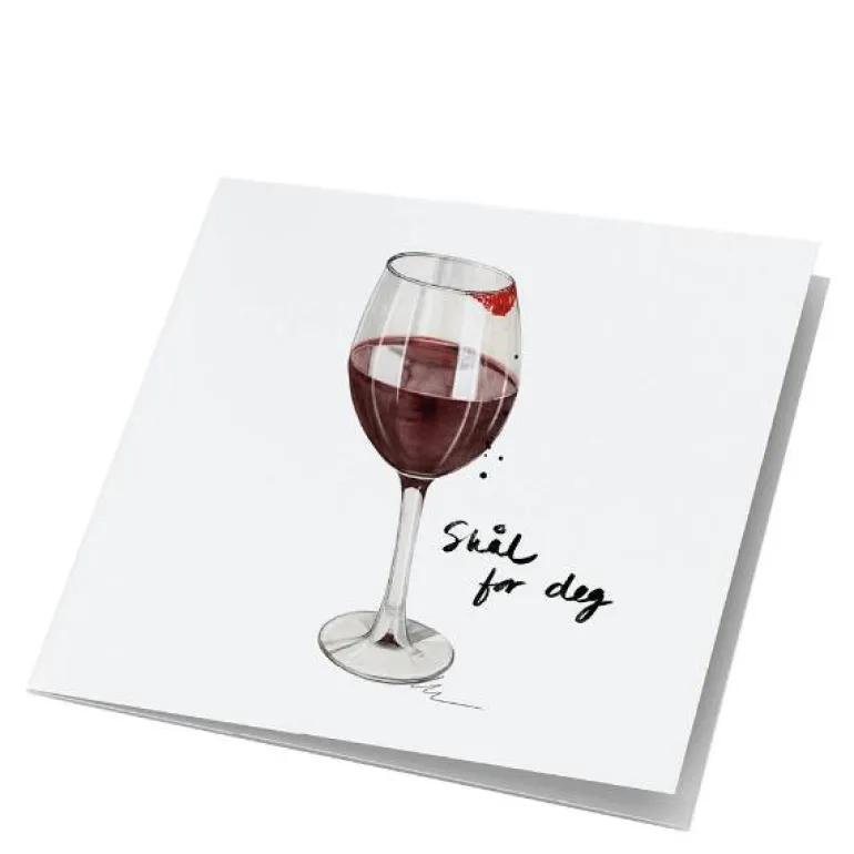 Store kunstkort vinglass