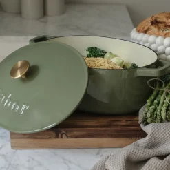 Støpejernsgryte 5,7 L oliven