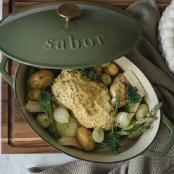 Støpejernsgryte 5,7 L oliven