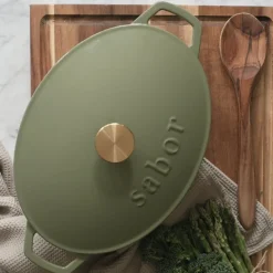 Støpejernsgryte 5,7 L oliven