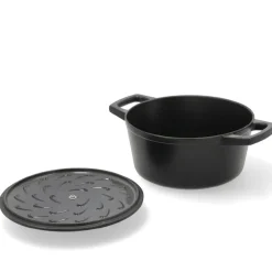 Støpejernsgryte 3,6L 22,5 cm svart