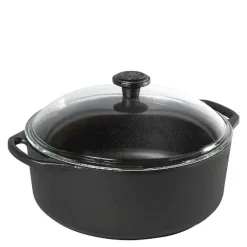 Støpejernsgryte 5,5L med lokk