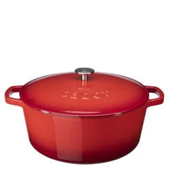 Støpejernsgryte 6,7L rød