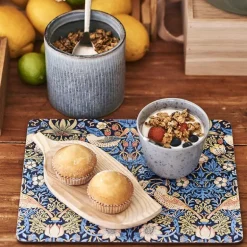 Strawberry Thief bordbrikke 30x40 cm 4 stk blå