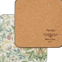 Strawberry Thief glassunderlag 6 stk grønn