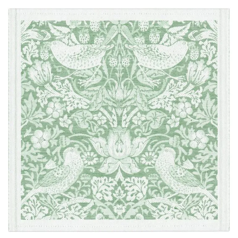 Strawberry Thief serviett/småduk 35x35 cm grønn