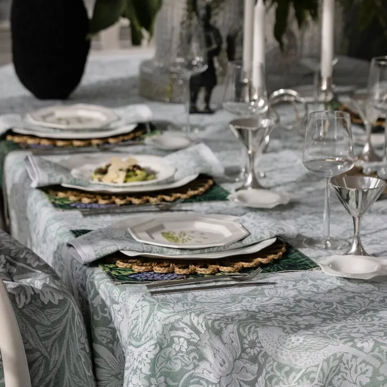 Strawberry Thief serviett/småduk 35x35 cm grønn