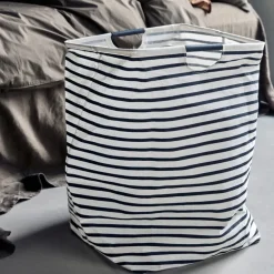 Stripes vaskepose 40 cm svart/hvit