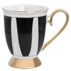 Strisce Nero kopp 28 cl svart/gull