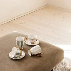 Strisce Tortora kopp med skål 22 cl greige