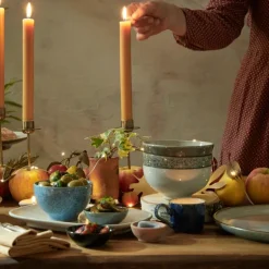 Studio skål 13 cm 4 stk grå/hvit