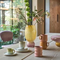 Styles krus m/ riflet mønster 30 cl 2 stk pink