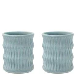 Styles krus m/ riflet mønster 30 cl 2 stk blå