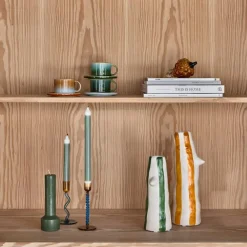 Styles kubbelys 8x23 cm parafin/stearin dark green