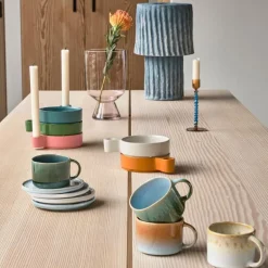 Styles lampe 25x44 cm blå